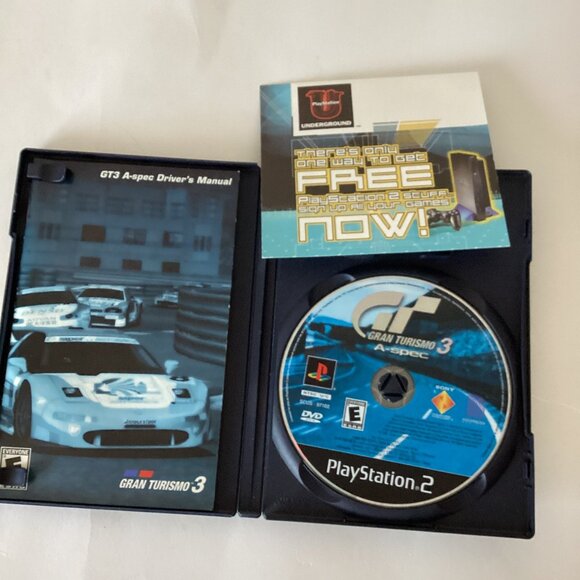 Gran Turismo 3 A Spec PS2 Sony PlayStation 2 Complete in Box Manual Video Games - Picture 3 of 4